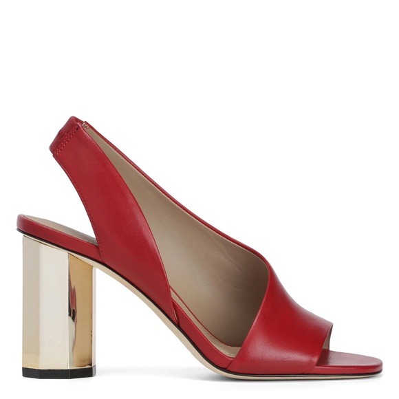 DONALD PLINER Red Leather Mirror Heels - Picture 2 of 3